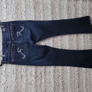 Rock & Republic Kasandra Jeans Womens Size 12 Mid Rise Bootcut  Dark Blue Denim